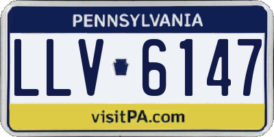 PA license plate LLV6147