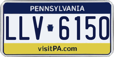 PA license plate LLV6150