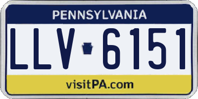 PA license plate LLV6151