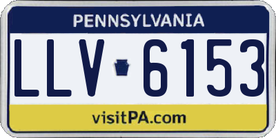 PA license plate LLV6153