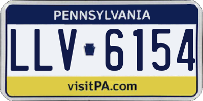 PA license plate LLV6154