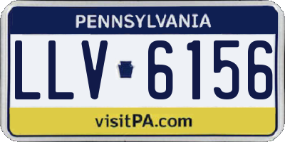 PA license plate LLV6156