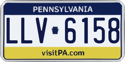 PA license plate LLV6158