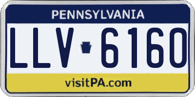 PA license plate LLV6160