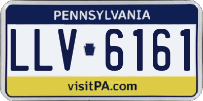 PA license plate LLV6161