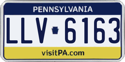 PA license plate LLV6163