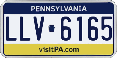 PA license plate LLV6165