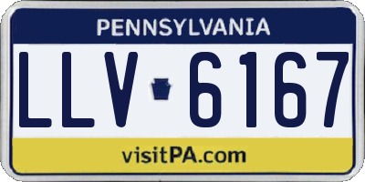 PA license plate LLV6167