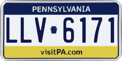 PA license plate LLV6171