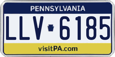 PA license plate LLV6185