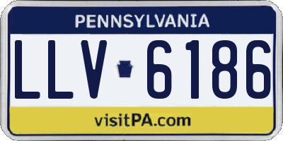 PA license plate LLV6186