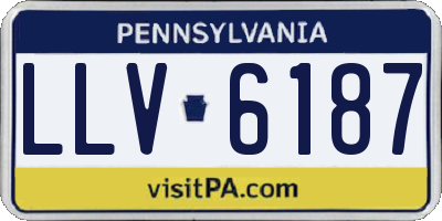 PA license plate LLV6187