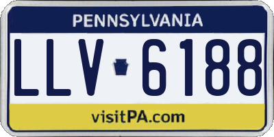 PA license plate LLV6188