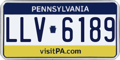 PA license plate LLV6189