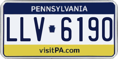 PA license plate LLV6190