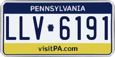 PA license plate LLV6191