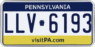 PA license plate LLV6193