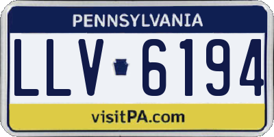 PA license plate LLV6194