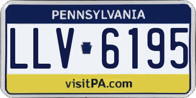 PA license plate LLV6195