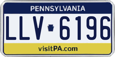 PA license plate LLV6196