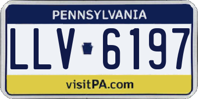 PA license plate LLV6197
