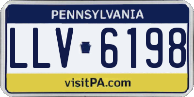 PA license plate LLV6198
