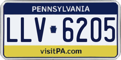 PA license plate LLV6205