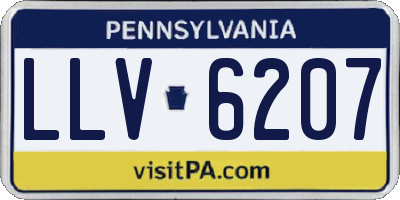 PA license plate LLV6207