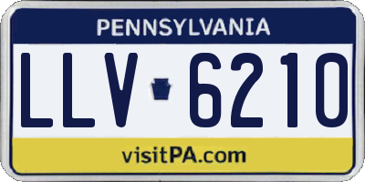 PA license plate LLV6210