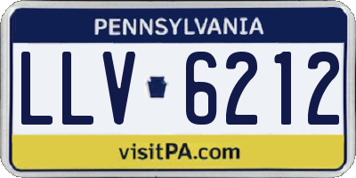 PA license plate LLV6212