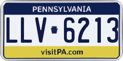 PA license plate LLV6213