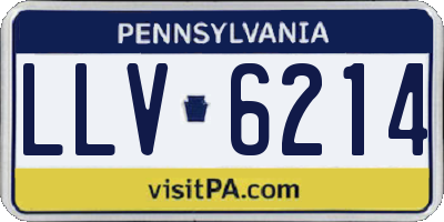 PA license plate LLV6214