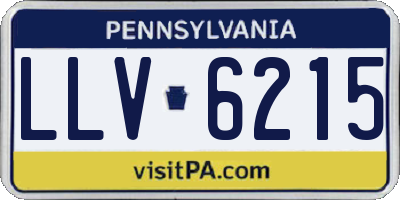 PA license plate LLV6215