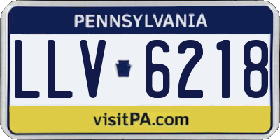 PA license plate LLV6218