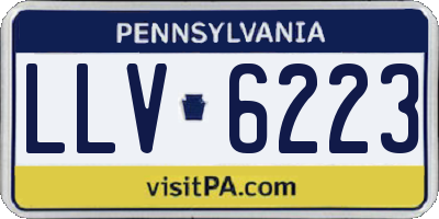 PA license plate LLV6223