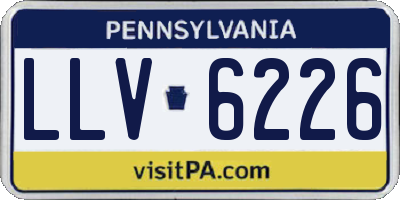 PA license plate LLV6226