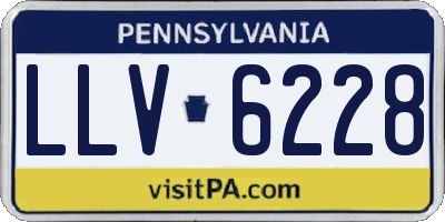 PA license plate LLV6228