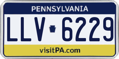 PA license plate LLV6229