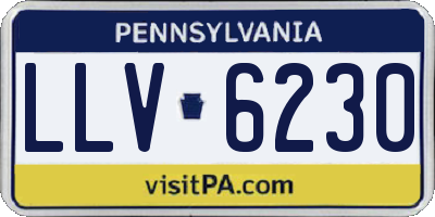 PA license plate LLV6230