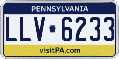 PA license plate LLV6233