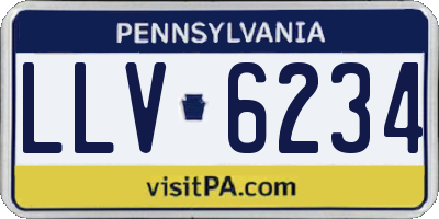 PA license plate LLV6234
