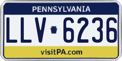 PA license plate LLV6236