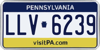 PA license plate LLV6239