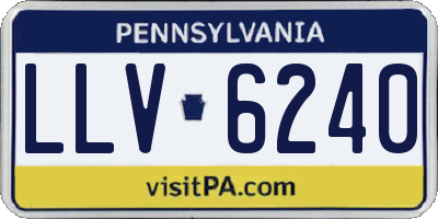 PA license plate LLV6240