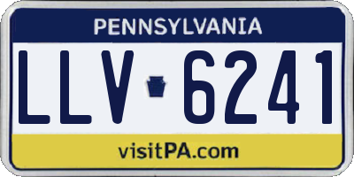 PA license plate LLV6241