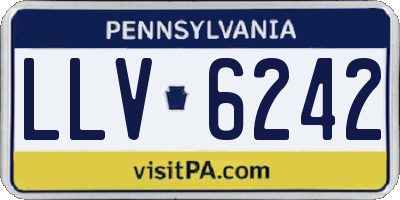 PA license plate LLV6242
