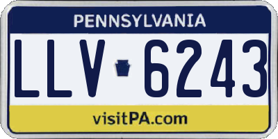 PA license plate LLV6243
