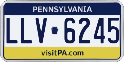 PA license plate LLV6245