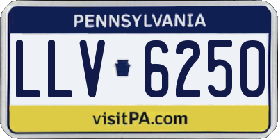 PA license plate LLV6250