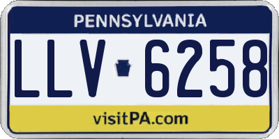 PA license plate LLV6258
